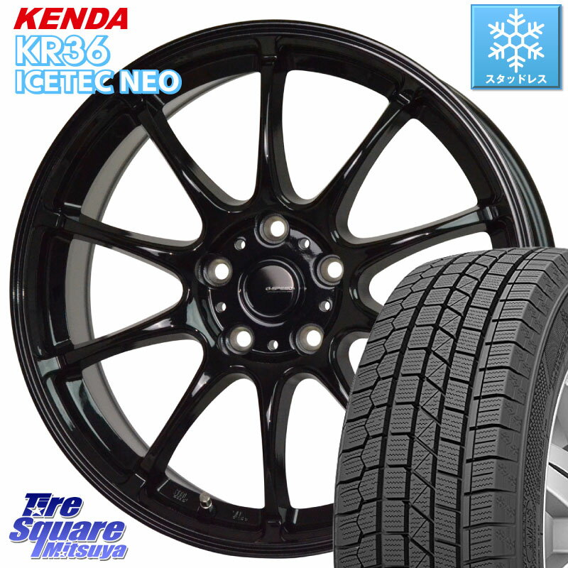 KENDA ケンダ KR36 ICETEC NEO アイステックネオ 2023年製 スタッドレスタイヤ 235/55R18 HotStuff G.SPEED G-07 ホイール 18インチ 18 X 7.5J +38 5穴 114.3 デリカ D5 D:5 NX