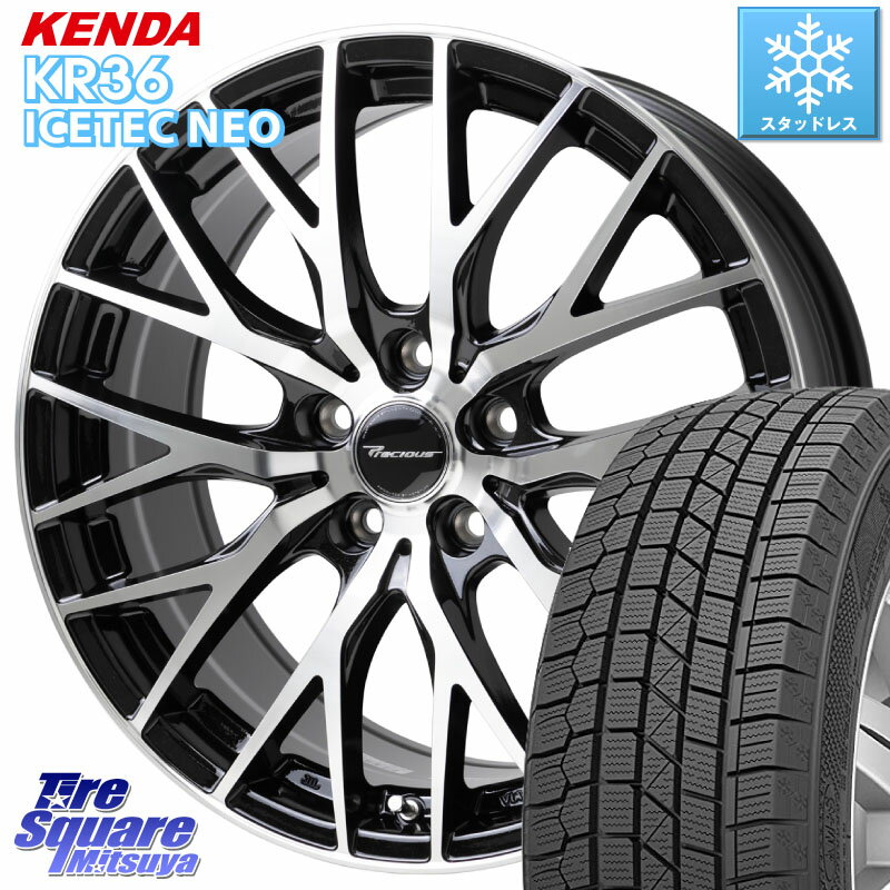 KENDA ケンダ KR36 ICETEC NEO アイステックネオ 2023年製 スタッドレスタイヤ 235/55R18 HotStuff Precious HM-1 V2 プレシャス ホイール 18インチ 18 X 8.0J +42 5穴 114.3 エクストレイル デリカ D5 D:5 NX