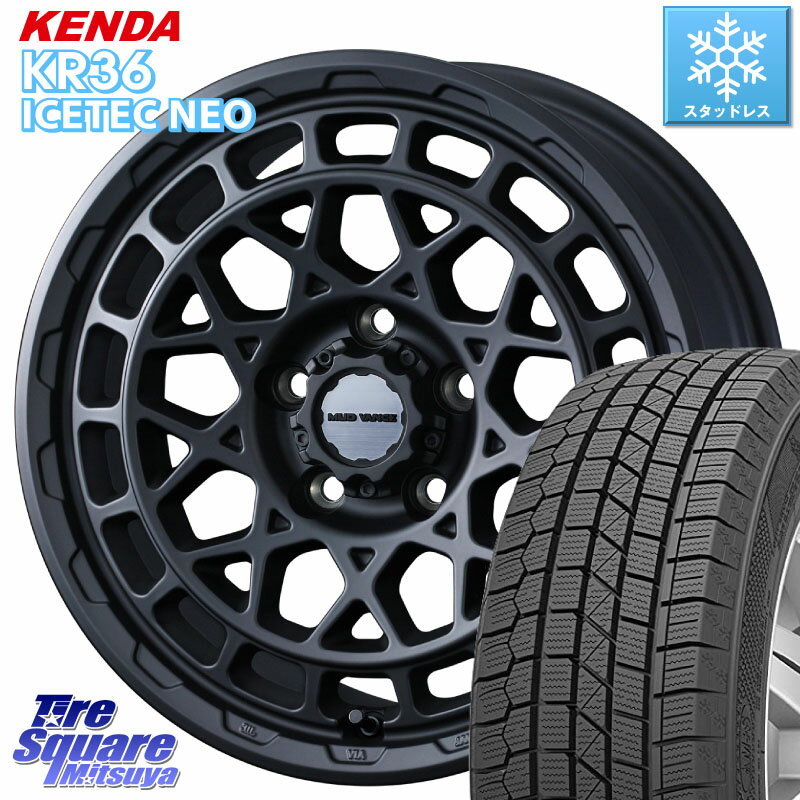 KENDA ケンダ KR36 ICETEC NEO アイステックネオ 2024年製 スタッドレスタイヤ 215/65R16 WEDS MUDVANCE X TYPE M ホイール 16インチ 16 X 7.0J +35 5穴 114.3 30系ヴェルファイア 20系アルファード