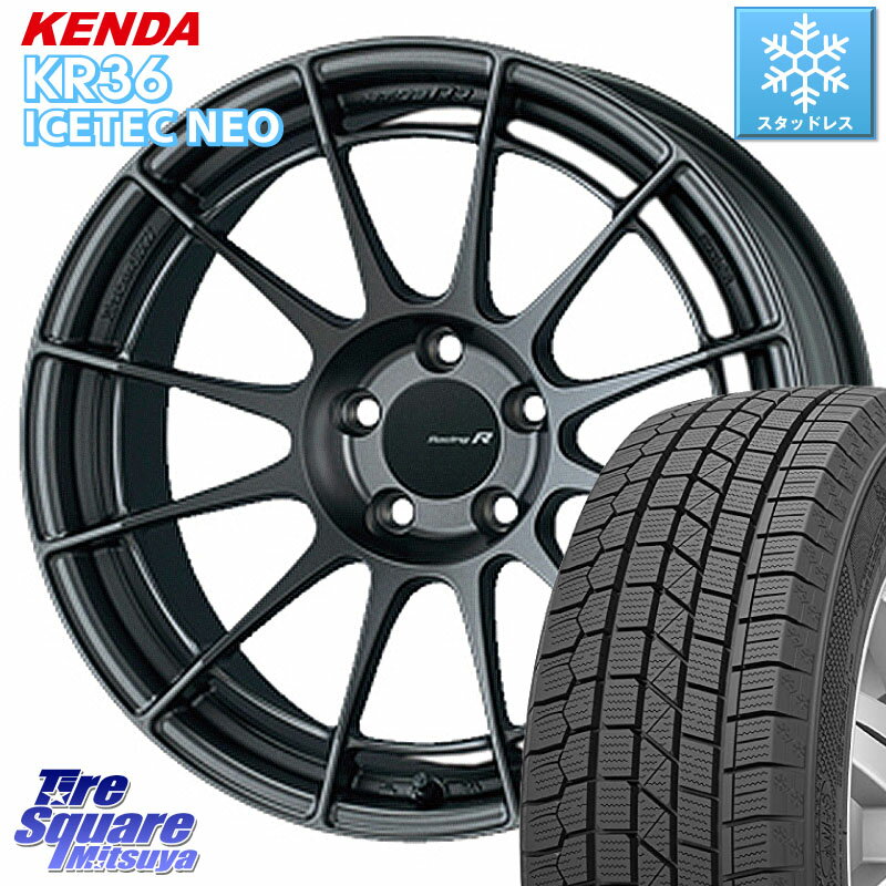 KENDA ケンダ KR36 ICETEC NEO アイステックネオ 2023年製 スタッドレスタイヤ 215/45R17 ENKEI エンケイ Racing Revolution NT03RR GM ホイール 17 X 7.5J(86 Brembo) +40 5穴 100 86 ブレンボキャリパー対応