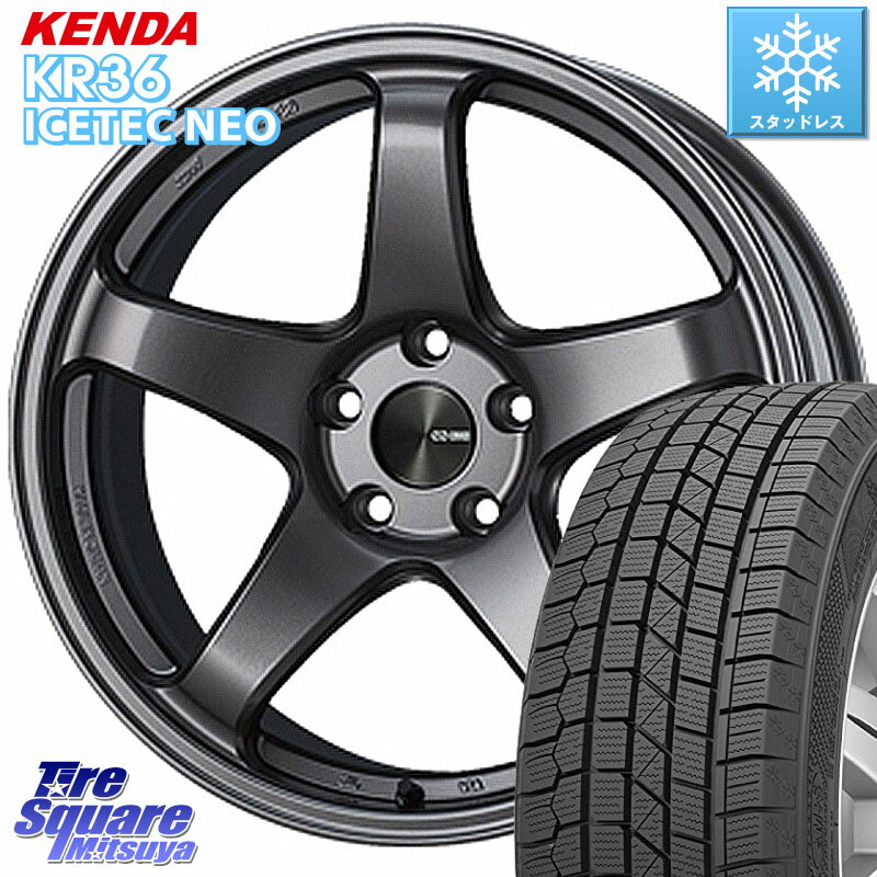 KENDA ケンダ KR36 ICETEC NEO アイステックネオ 2023年製 スタッドレスタイヤ 185/65R15 KYOHO ENKEI エンケイ PerformanceLine PF05 DS 4H 15インチ 15 X 6.0J +40 4穴 100 アクア ノート