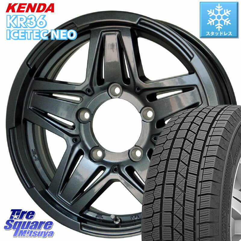 KENDA ケンダ KR36 ICETEC NEO アイステックネオ 2023年製 スタッドレスタイヤ 175/80R16 HotStuff マッドクロス JB-01 JB01 (GM) ホイール 16インチ 16 X 6.0J +0 5穴 139.7 ジムニー