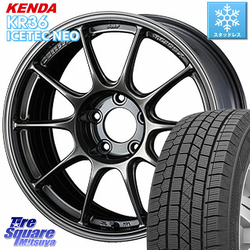 KENDA ケンダ KR36 ICETEC NEO アイステックネオ 2023年製 スタッドレスタイヤ 215/45R17 WEDS 73763 TC-105X TC105X EJ ウェッズ スポーツ ホイール 7インチ 17 X 7.5J +45 5穴 100 プリウス 86