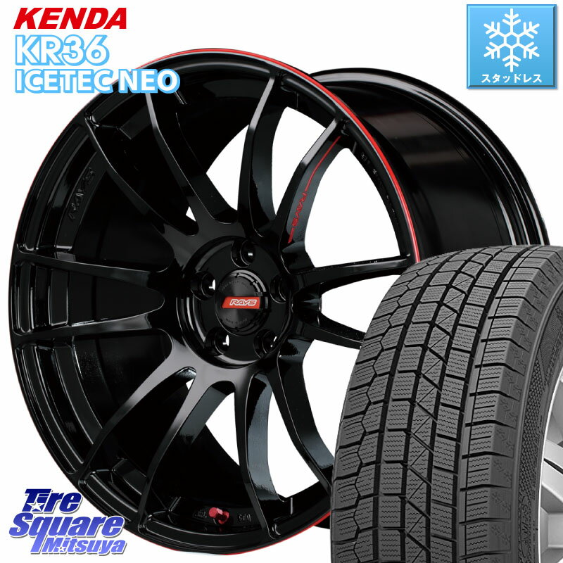 KENDA ケンダ KR36 ICETEC NEO アイステックネオ 2023年製 スタッドレスタイヤ 225/45R18 RAYS 【欠品次回8月末】 グラムライツ 57エクストリーム REV LIMIT EDITION 18インチ 18 X 7.5J +49 5穴 100