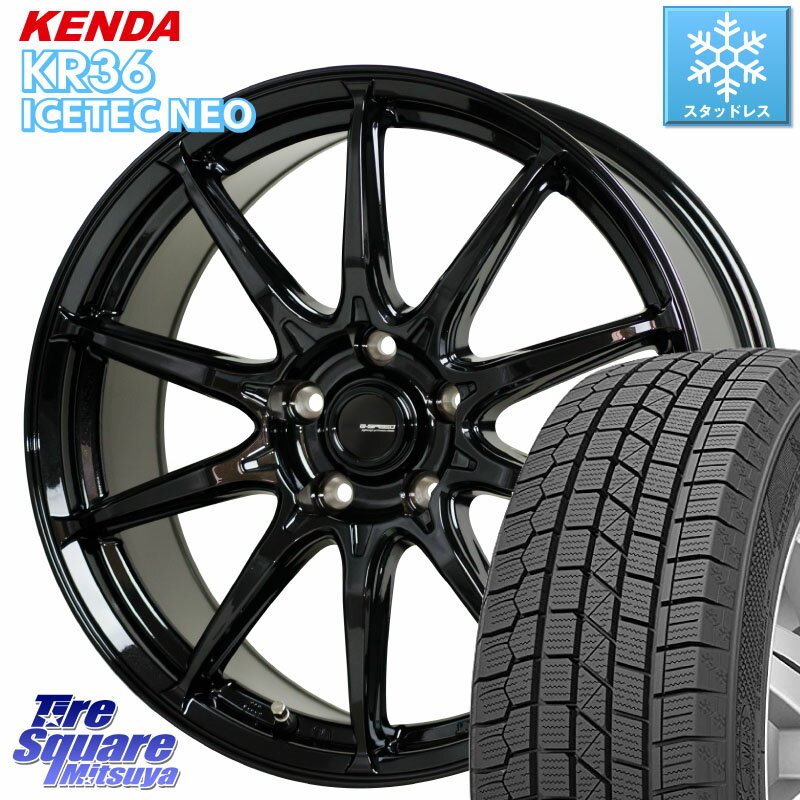 KENDA ケンダ KR36 ICETEC NEO アイステックネオ 2023年製 スタッドレスタイヤ 215/70R16 HotStuff G-SPEED G-05 G05 5H ホイール 4本 16インチ 16 X 6.5J +38 5穴 114.3 デリカ D5 D:5