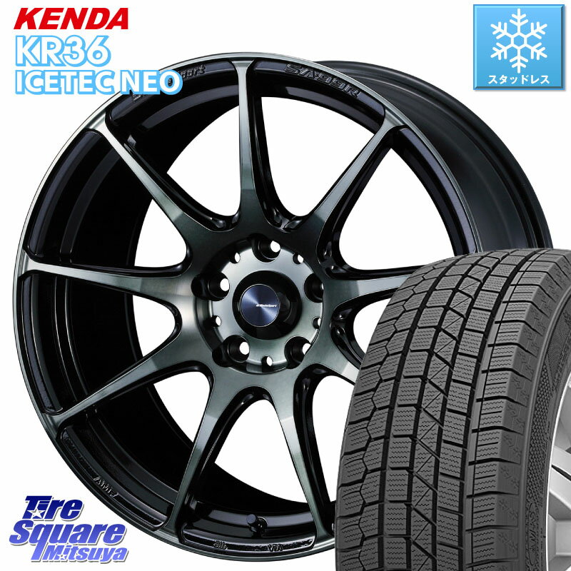 KENDA ケンダ KR36 ICETEC NEO アイステックネオ 2023年製 スタッドレスタイヤ 215/45R17 WEDS ウェッズ スポーツ SA99R SA-99R WBC 17インチ 17 X 7.0J +48 5穴 100 プリウス 86