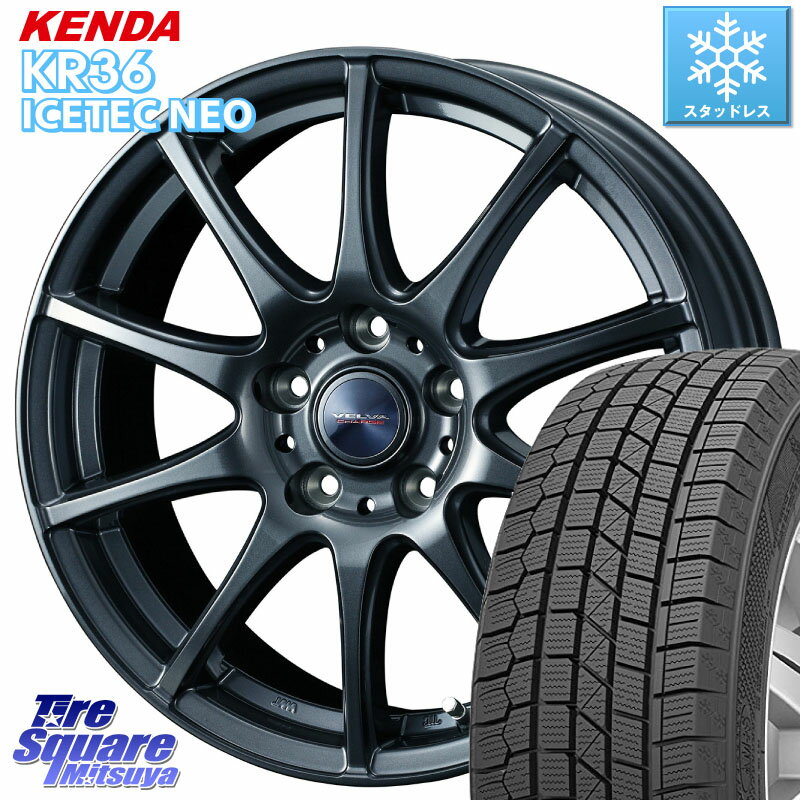 KENDA ケンダ KR36 ICETEC NEO アイステックネオ 2023年製 スタッドレスタイヤ 215/70R16 WEDS ウェッズ ヴェルヴァチャージ ホイール 16 X 6.5J +40 5穴 114.3 デリカ D5 D:5