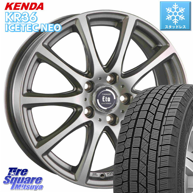 KENDA ケンダ KR36 ICETEC NEO アイステックネオ 2023年製 スタッドレスタイヤ 235/55R18 阿部商会 ティラード イータ 18 X 7.5J +38 5穴 114.3 デリカ D5 D:5 NX