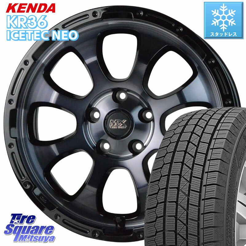 KENDA ケンダ KR36 ICETEC NEO アイステックネオ 2023年製 スタッドレスタイヤ 225/55R17 HotStuff マッドクロス グレイス BKC 5H ホイール 17インチ 17 X 7.0J +38 5穴 114.3