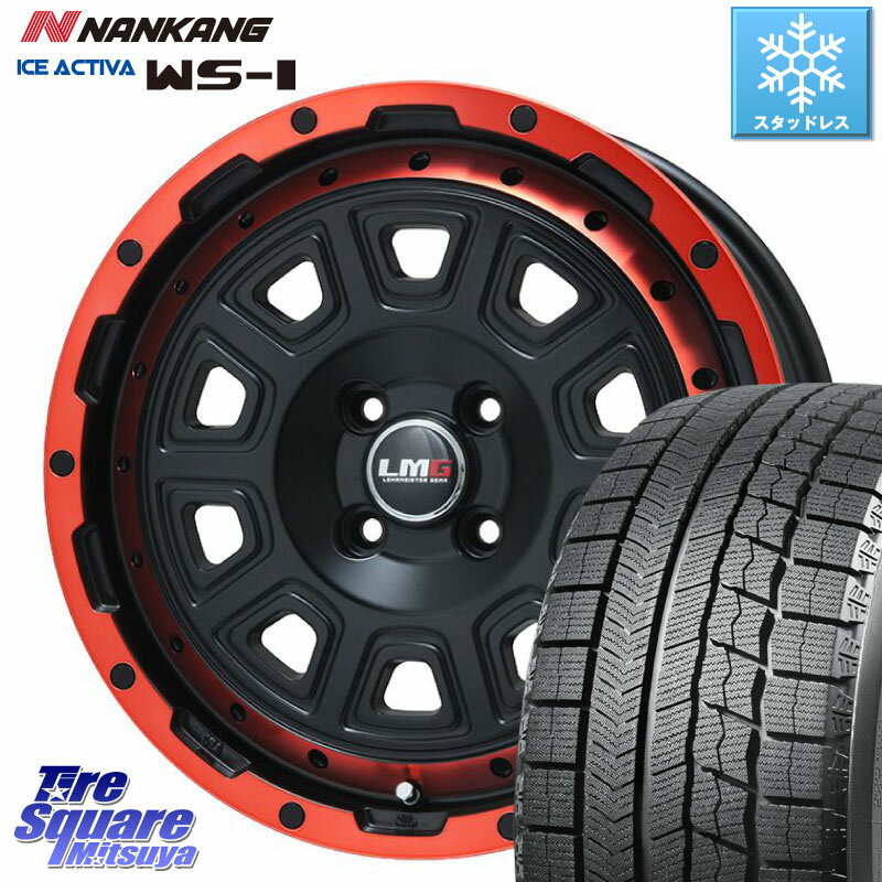 NANKANG TIRE WS-1 スタッドレス 89Q 2023年製 195/60R16 LEHRMEISTER レアマイスター LMG DS-10 DS10 RED 4H 16インチ 16 X 6.5J +42 4穴 100 オーラ