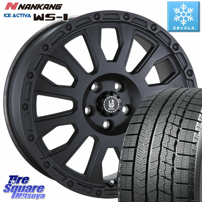 NANKANG TIRE WS-1 スタッドレス 97Q 2023年製 235/50R18 阿部商会 LA STRADA AVENTURA アヴェンチュラ BK 18インチ 18 X 8.0J +40 5穴 114.3 アルファード