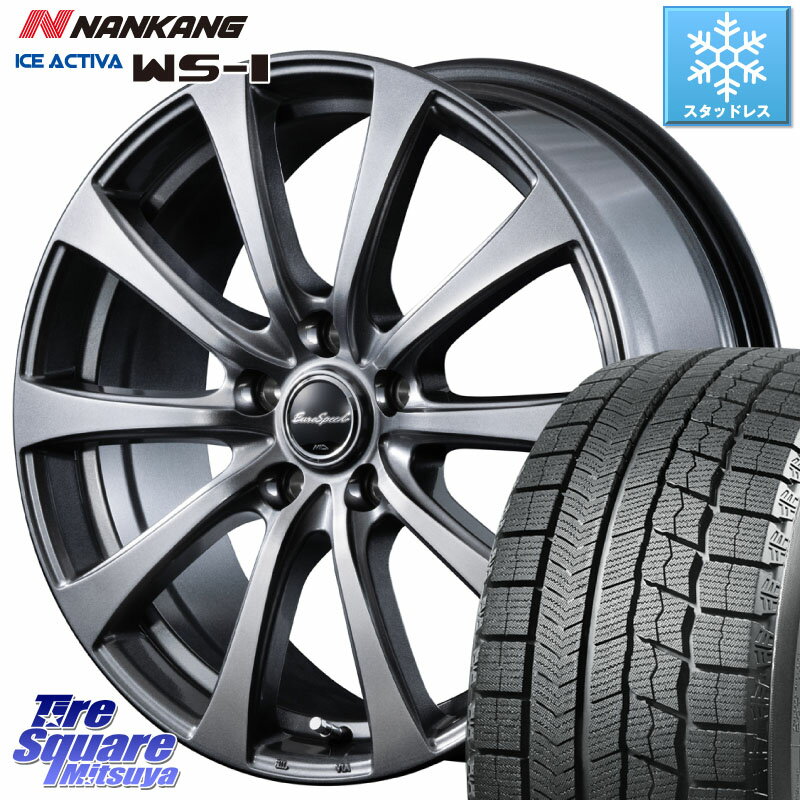 NANKANG TIRE WS-1 スタッドレス 97Q 2023年製 225/55R17 MANARAY MID EuroSpeed G10 ホイール 17インチ 17 X 7.0J +38 5穴 114.3