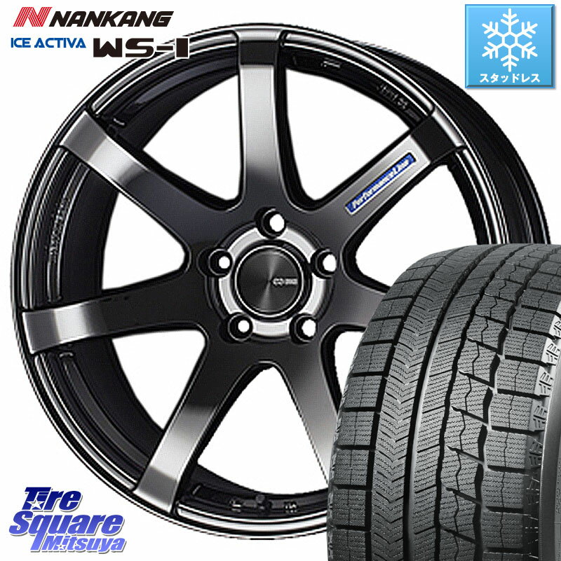 NANKANG TIRE WS-1 スタッドレス 100Q XL 2023年製 245/45R18 ENKEI エンケイ PerformanceLine PF07 -COLORS- 18 X 7.5J +48 5穴 100