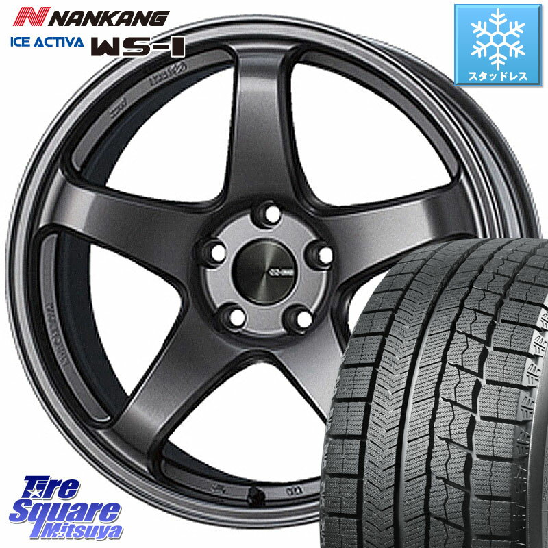 NANKANG TIRE WS-1 スタッドレス 83Q 2023年製 185/55R16 KYOHO ENKEI エンケイ PerformanceLine PF05 DS 4H 16インチ 16 X 7.0J +45 4穴 100 ヤリス