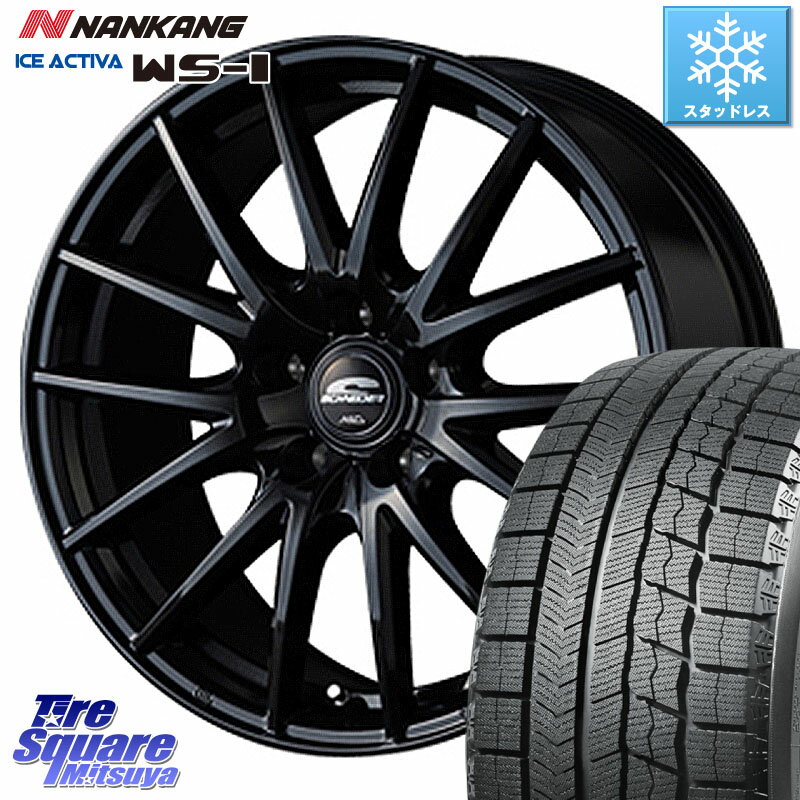 NANKANG TIRE WS-1 スタッドレス 89Q 2023年製 205/50R17 MANARAY MID SCHNEIDER SQ27 ブラック ホイール 17インチ 17 X 7.0J +50 5穴 100 インプレッサ カローラスポーツ