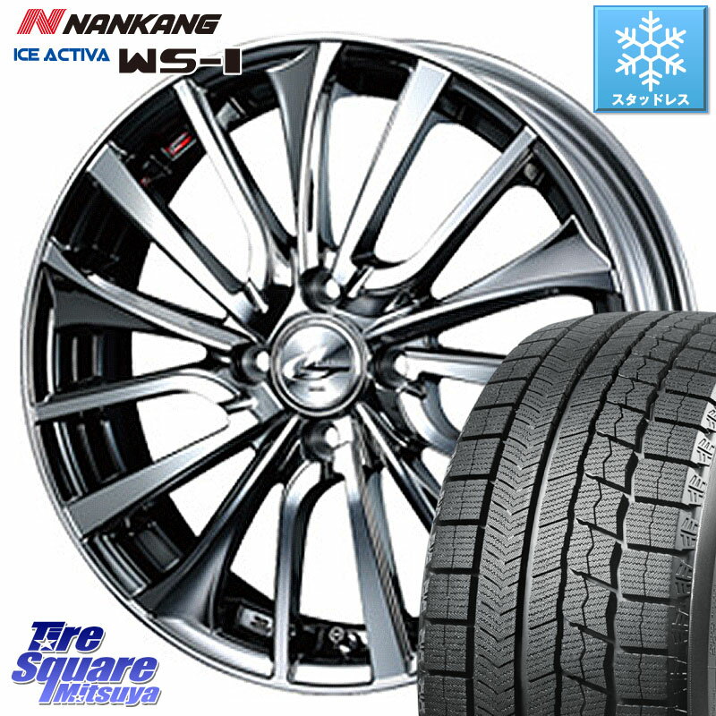 NANKANG TIRE WS-1 スタッドレス 89Q 2023年製 195/60R16 WEDS 36337 レオニス VT ウェッズ Leonis ホイール 16インチ 16 X 6.0J +42 4穴 100 オーラ