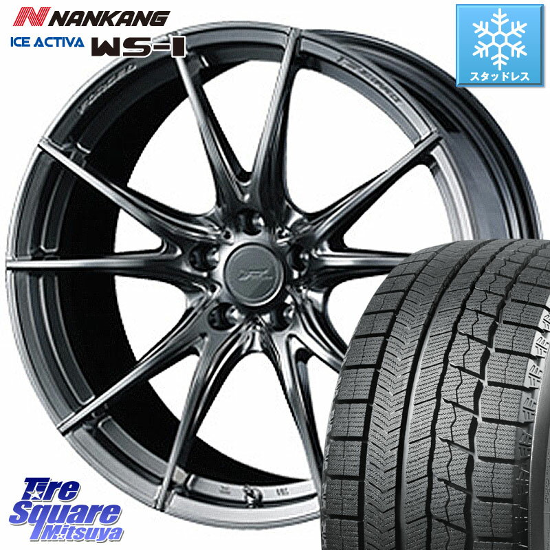 NANKANG TIRE WS-1 スタッドレス 98Q 2023年製 235/45R18 WEDS F ZERO FZ-2 FZ2 鍛造 FORGED ホイール18インチ 18 X 7.5J +38 5穴 114.3