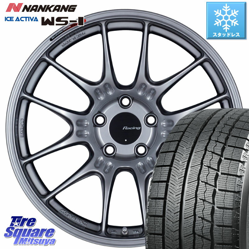 NANKANG TIRE WS-1 スタッドレス 98Q 2023年製 235/45R18 ENKEI エンケイ RACING GTC02 シルバー ホイール 18インチ 18 X 8.5J +43 5穴 114.3