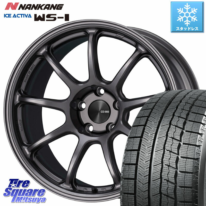 NANKANG TIRE WS-1 スタッドレス 92Q XL 2023年製 225/40R18 ENKEI PerformanceLine PF09 ホイール 4本 18インチ 18 X 8.5J +45 5穴 114.3 ヤリス