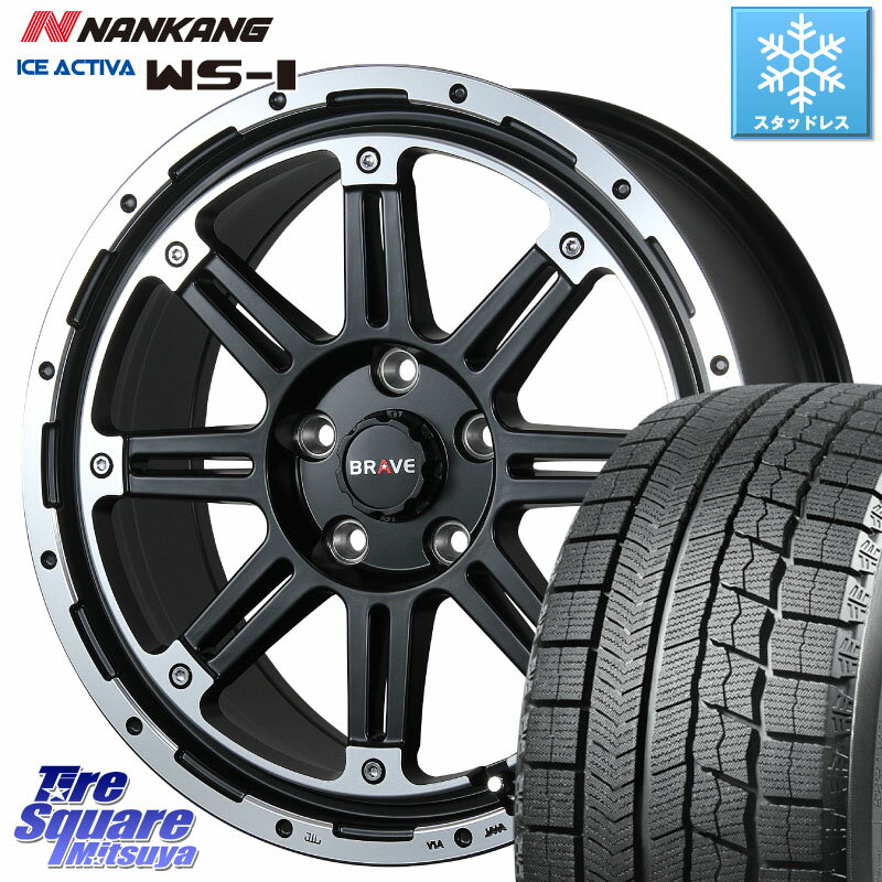 NANKANG TIRE WS-1 スタッドレス 92Q 2023年製 205/60R16 BLEST Bahns Tech BRAVE-Stream ホイール 16インチ 16 X 7.0J +35 5穴 114.3