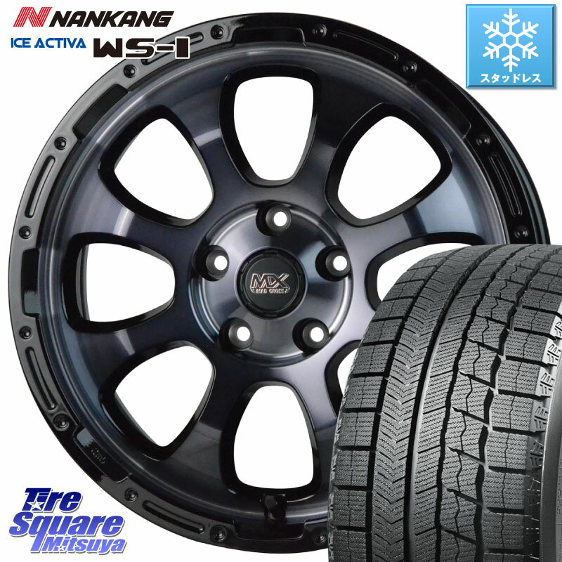 NANKANG TIRE WS-1 スタッドレス 94Q 2023年製 215/55R17 HotStuff マッドクロス グレイス BKC 5H ホイール 17インチ 17 X 7.0J +45 5穴 114.3 ヴェゼル カムリ