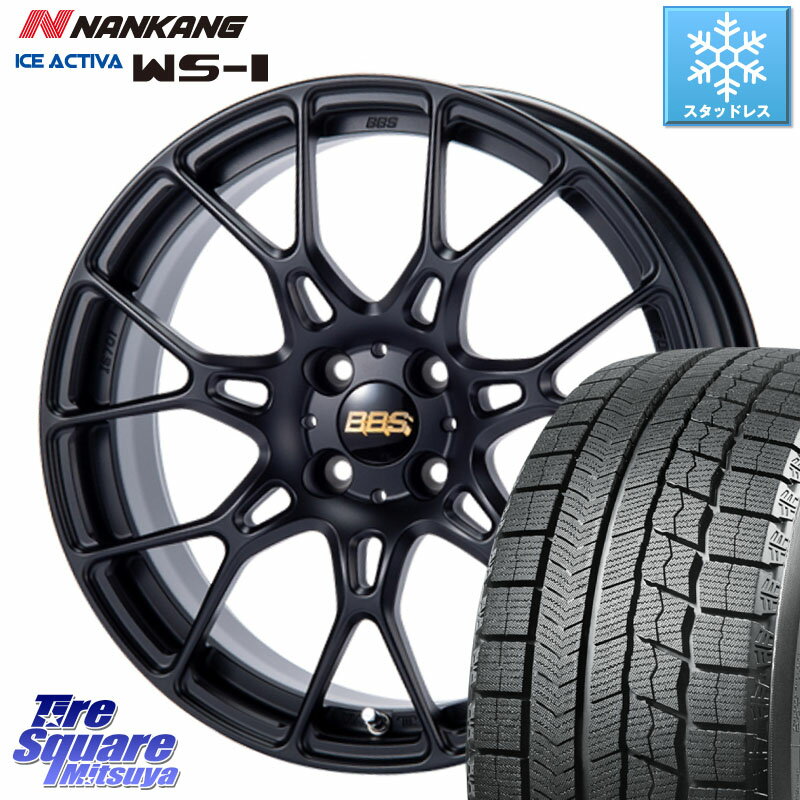 NANKANG TIRE WS-1 スタッドレス 91Q XL 2023年製 215/45R17 ASSO BBS INTERSPEED IS701 マットブラック 17 X 7.0J(ALFAROMEO MITO 955) +35 4穴 98 アルファロメオ MITO ミト