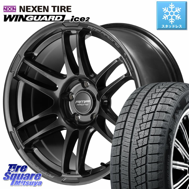 NEXEN ネクセン WINGUARD ice2 ウィンガードアイス 2023年製 スタッドレスタイヤ 225/45R18 MANARAY MID RMP RACING R26 TITAN ホイール 18インチ 18 X 8.5J +45 5穴 114.3 WRX S4 RX-8