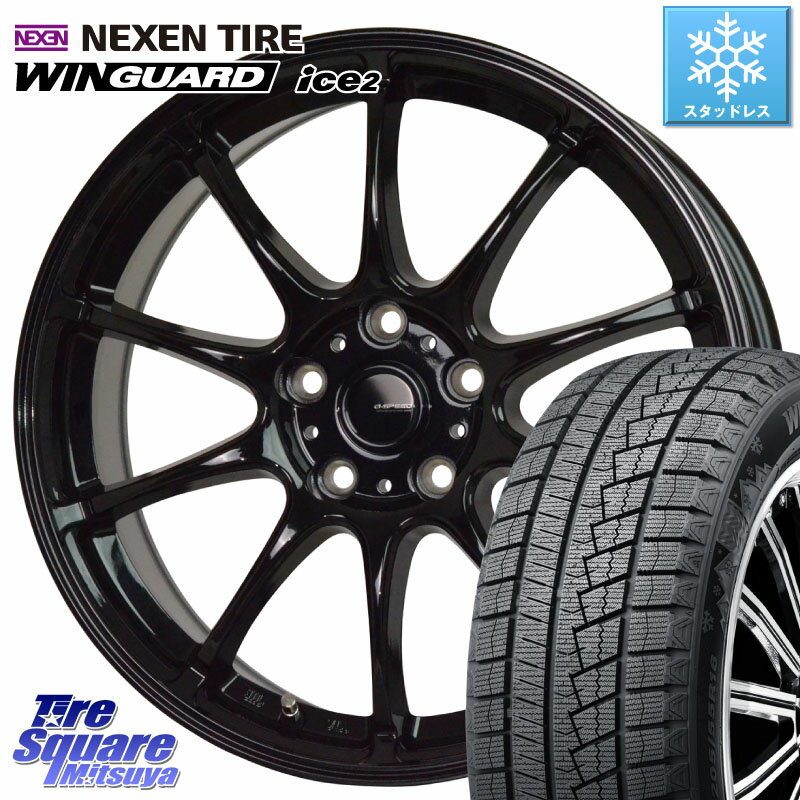 NEXEN ネクセン WINGUARD ice2 ウィンガードアイス 2023年製 スタッドレスタイヤ 225/45R18 HotStuff G.SPEED G-07 ホイール 18インチ 18 X 7.5J +38 5穴 114.3