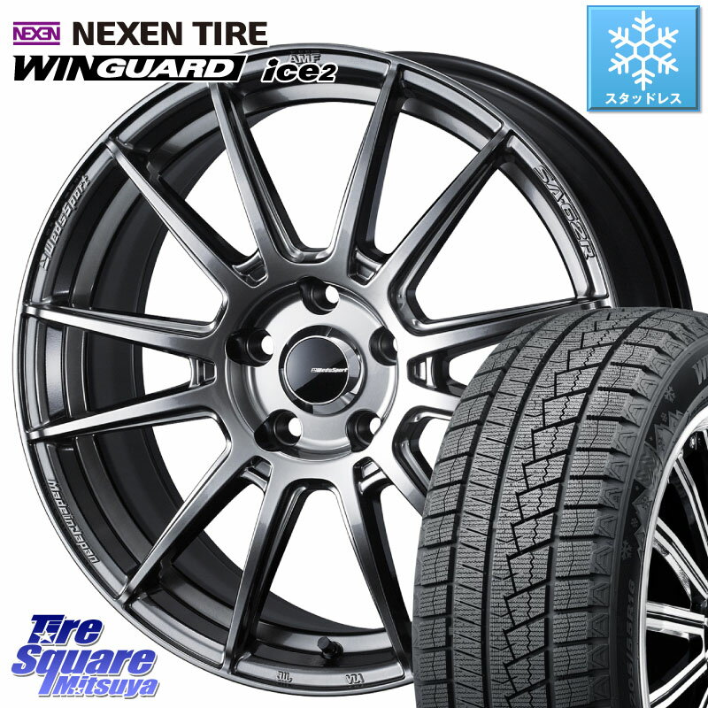 NEXEN ネクセン WINGUARD ice2 ウィンガードアイス 2023年製 スタッドレスタイヤ 215/45R17 WEDS WedsSport SA-62R ホイール 17インチ 17 X 7.5J(86 Brembo) +48 5穴 100 86 ブレンボキャリパー対応