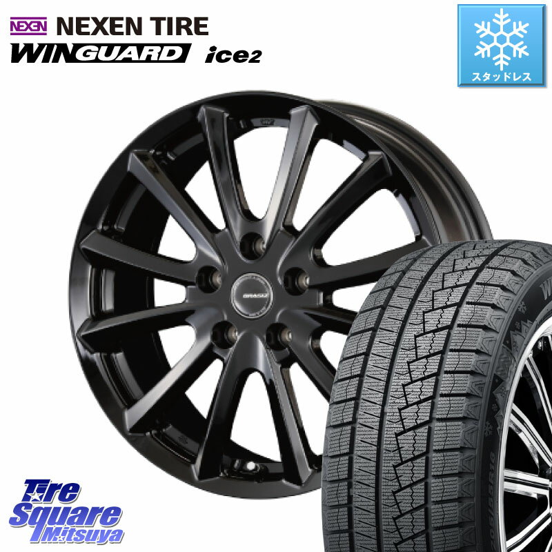 NEXEN ネクセン WINGUARD ice2 ウィンガードアイス 2023年製 スタッドレスタイヤ 225/45R18 KOSEI クレイシズVS6 QRA801Bホイール 18 X 7.0J +53 5穴 114.3 レヴォーグ