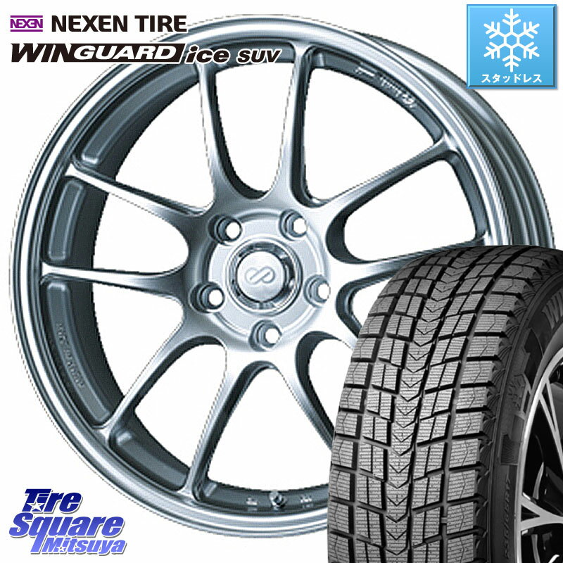 NEXEN WINGUARD ice suv スタッドレス 102T XL 2023年製 225/55R18 KYOHO ENKEI エンケイ PerformanceLine PF01 ホイール 18 X 7.5J +38 5穴 114.3 エクストレイル デリカ D5 D:5