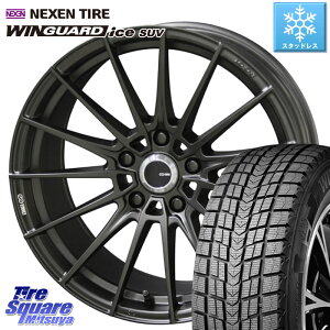 NEXEN WINGUARD ice suv スタッドレス 102T XL 2023年製 225/55R18 KYOHO ENKEI TUNING FC01 ホイール 4本 18インチ 18 X 8.0J +38 5穴 114.3 デリカ D5 D:5