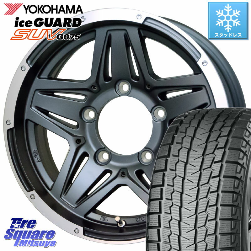 YOKOHAMA R1586 iceGUARD SUV G075 アイスガード ヨコハマ スタッドレス 215/70R15 HotStuff マッドクロス JB-01 JB01 ホイール 15インチ 15 X 6.0J +0 5穴 139.7 シエラ