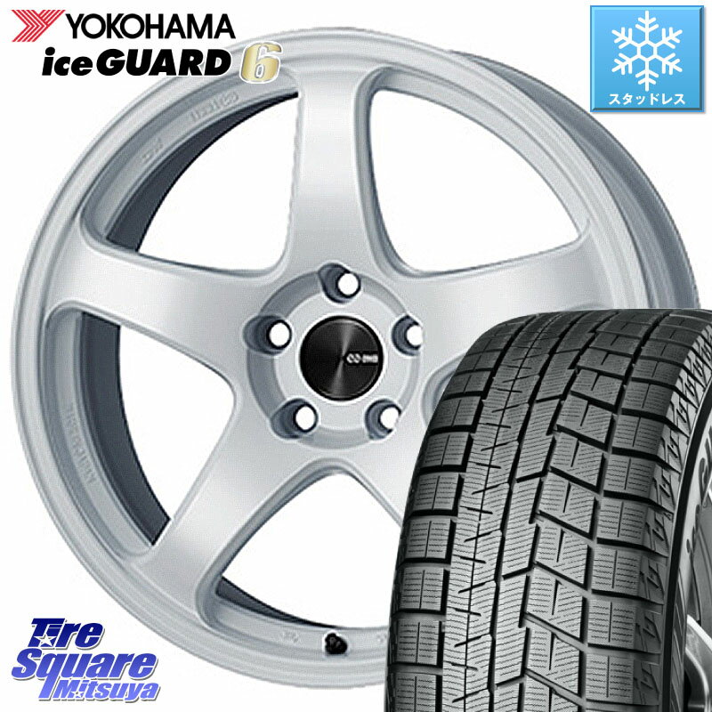 YOKOHAMA R3033 iceGUARD6 ig60 アイスガード ヨコハマ スタッドレス 225/60R17 ENKEI エンケイ PerformanceLine PF05 WH 17インチ 17 X 8.0J +35 5穴 114.3 アルファード デリカ D5 D:5