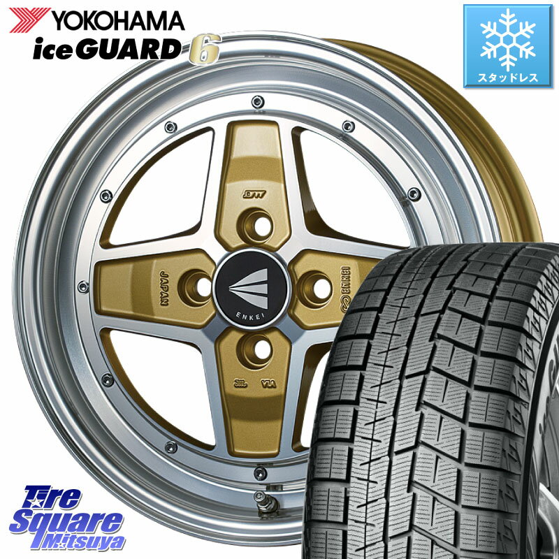 YOKOHAMA R2814 iceGUARD6 ig60 アイスガード ヨコハマ スタッドレス 165/65R15 ENKEI エンケイ NEO CLASSIC APACHE2 15インチ 15 X 5.0J +45 4穴 100 タフト デリカミニ