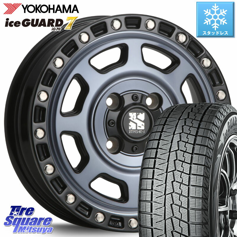 YOKOHAMA R7105 ice GUARD7 IG70 アイスガード スタッドレス 145/80R13 MLJ XJ07 XTREME-J 4H IND エクストリームJ 13インチ 13 X 4.0J +43 4穴 100