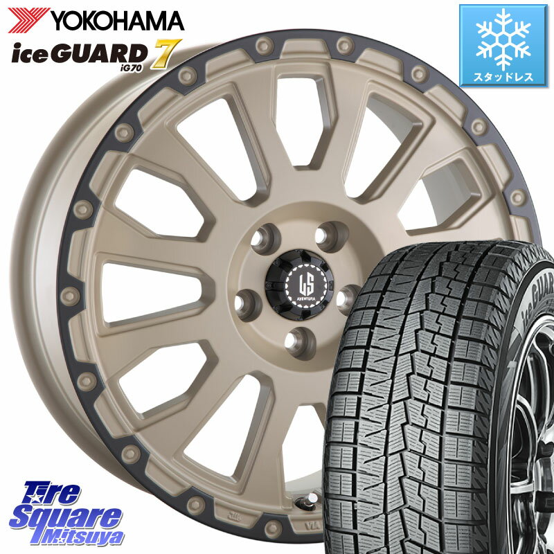 YOKOHAMA R7170 ice GUARD7 IG70 アイスガード スタッドレス 245/50R18 阿部商会 LA STRADA AVENTURA アヴェンチュラ GAR 18インチ 18 X 8.0J +40 5穴 114.3