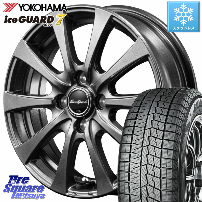 YOKOHAMA R7118 ice GUARD7 IG70 アイスガード スタッドレス 175/65R14 MANARAY MID EuroSpeed G10 ホイール 14インチ 14 X 5.5J +38 4穴 100 フィット ノート サクシード