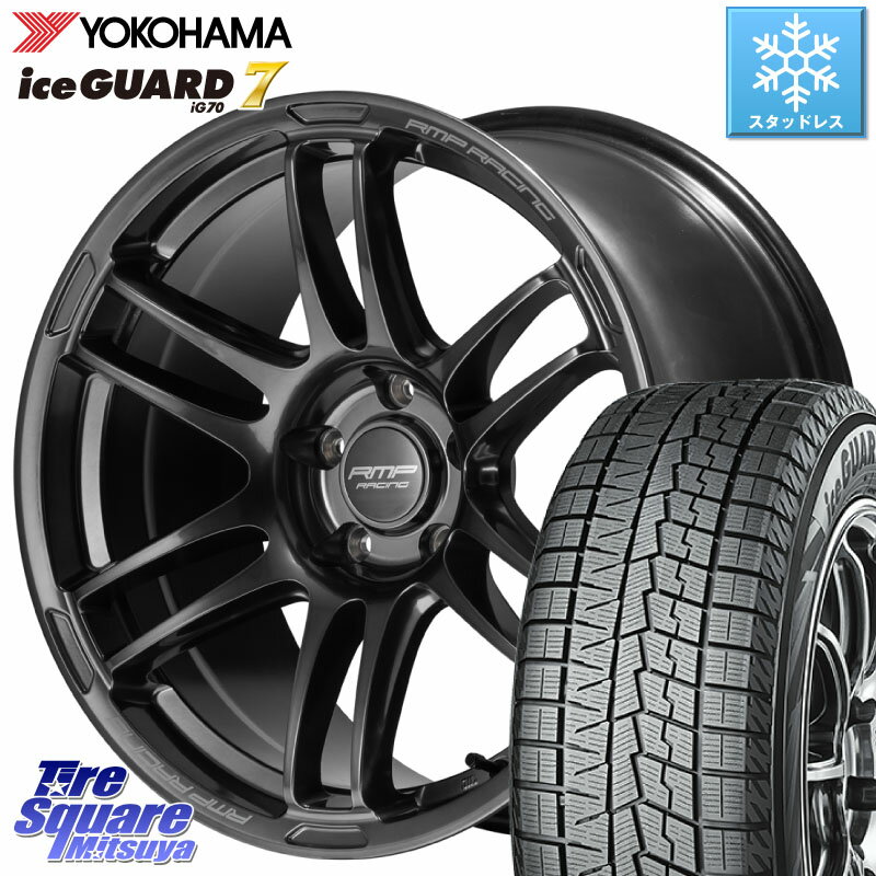 YOKOHAMA R7117 ice GUARD7 IG70 アイスガード スタッドレス 215/60R17 MANARAY MID RMP RACING R26 TITAN ホイール 17インチ 17 X 7.0J +48 5穴 114.3 C-HR CX-30 ヴェゼル ZR-V