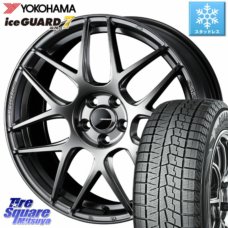 YOKOHAMA R7153 ice GUARD7 IG70 アイスガード スタッドレス 225/55R18 WEDS 74216 SA-27R PSB ウェッズ スポーツ ホイール 18インチ 18 X 7.5J +35 5穴 114.3 デリカ D5 D:5