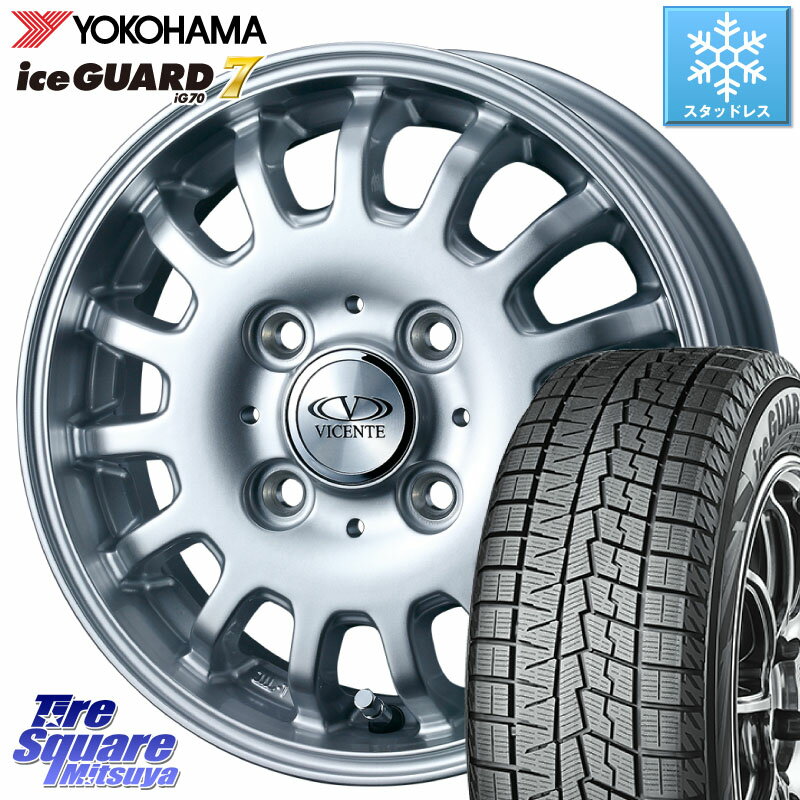 YOKOHAMA R7135 ice GUARD7 IG70 アイスガード スタッドレス 165/65R13 WEDS 35663 ヴィセンテ04 VICENTE-04 EV ホイール 13インチ 13 X 4.5J +50 4穴 100