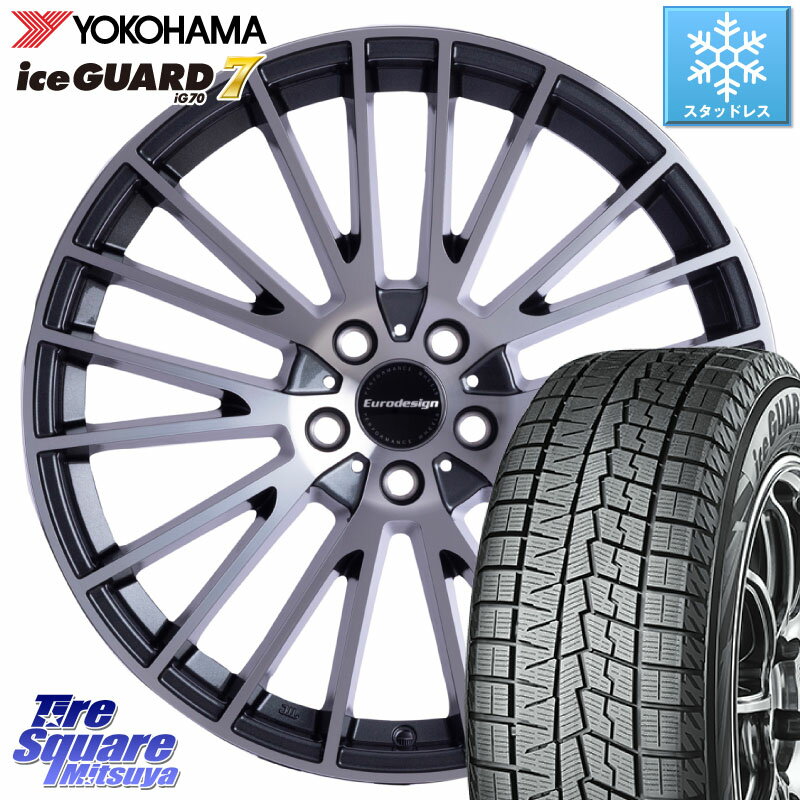 YOKOHAMA R7112 ice GUARD7 IG70 96Q XL アイスガード スタッドレス 205/60R16 阿部商会 Euro desing CALWER ホイール 16インチ 16 X 6.5J(VOL V40 MB4) +50 5穴 108 ボルボ V40クロスカントリー