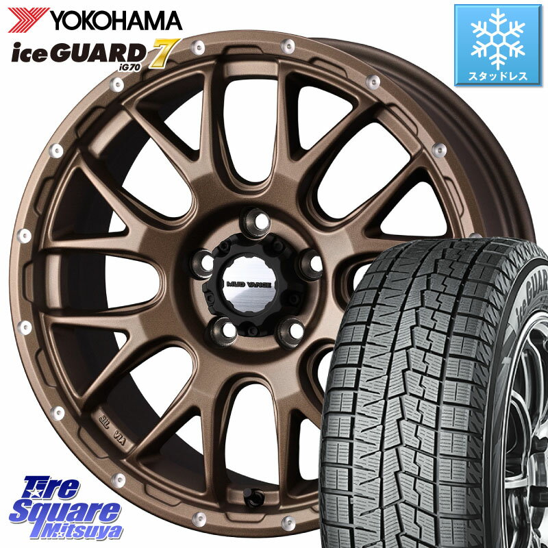 YOKOHAMA R7116 ice GUARD7 IG70 アイスガード スタッドレス ミツヤ 215/65R16 WEDS 41143 マッドヴァンス MUD VANCE 08 ホイール 16インチ 16 X 7.0J +35 5穴 114.3 30系ヴェルファイア 20系アルファード