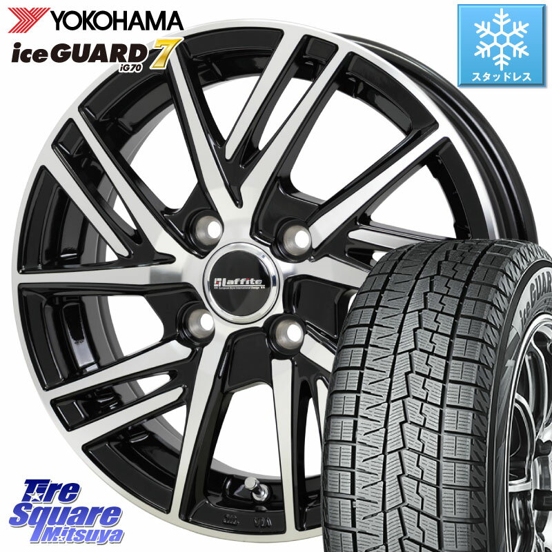 YOKOHAMA R7181 ice GUARD7 IG70 アイスガード スタッドレス 195/55R15 HotStuff ラフィット LW06-2 LW-06-2 ホイール 15インチ 15 X 5.5J +43 4穴 100