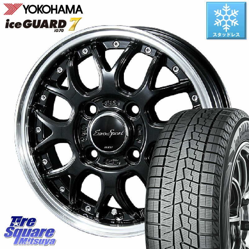 YOKOHAMA R7103 ice GUARD7 IG70 アイスガード スタッドレス 165/55R14 BLEST Eurosport Type815 ホイール 14インチ 14 X 4.5J +45 4穴 100 ゼスト