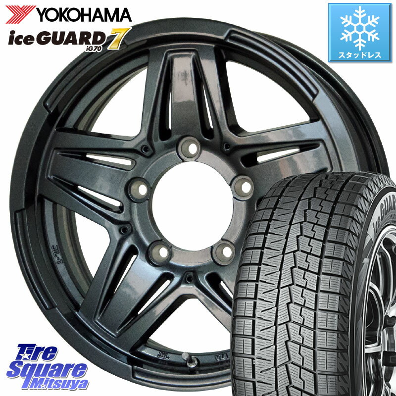 YOKOHAMA R7116 ice GUARD7 IG70 アイスガード スタッドレス 215/65R16 HotStuff マッドクロス JB-01 JB01 (GM) ホイール 16インチ 16 X 6.0J +0 5穴 139.7 ジムニー シエラ