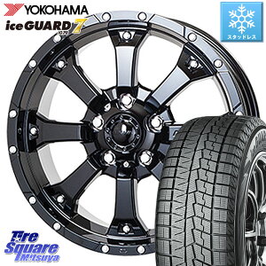 YOKOHAMA R7108 ice GUARD7 IG70 アイスガード スタッドレス 225/60R17 MKW MK-46 MK46 グロスブラック 5H ホイール 17インチ 17 X 7.5J +35 5穴 114.3 アルファード デリカ D5 D:5