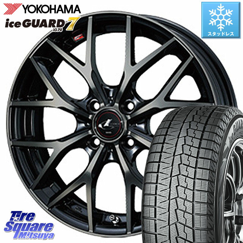 YOKOHAMA R7119 ice GUARD7 IG70 アイスガード スタッドレス 165/70R14 WEDS レオニス MX ウェッズ Leonis ホイール 14インチ 14 X 5.5J +42 4穴 100 アクア ソリオ マーチ