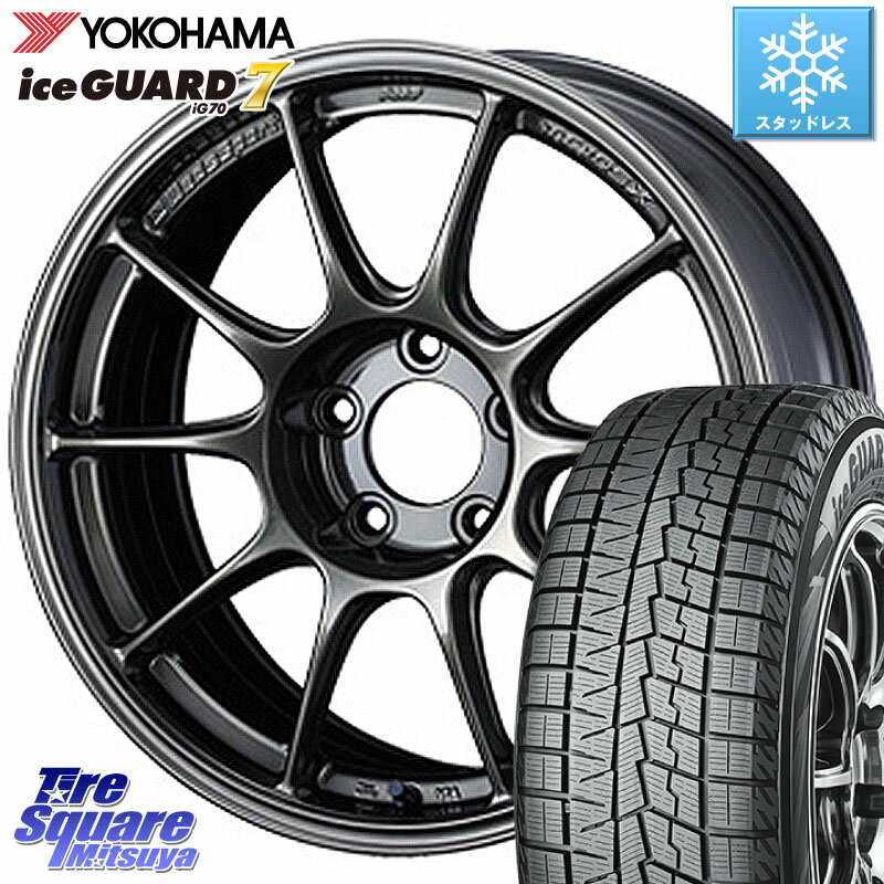 YOKOHAMA R7149 ice GUARD7 IG70 アイスガード スタッドレス 215/45R17 WEDS 73763 TC-105X TC105X EJ ウェッズ スポーツ ホイール 7インチ 17 X 7.5J +45 5穴 100 210系カローラスポーツ 50系プリウス BRZ・86ハチロク
