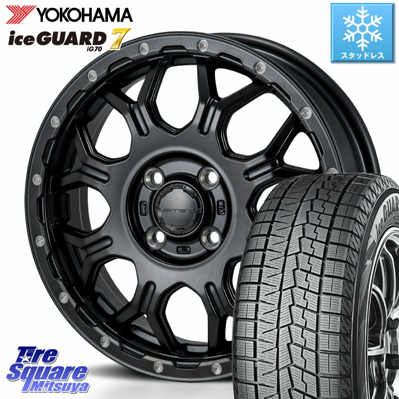 YOKOHAMA R7107 ice GUARD7 IG70 アイスガード スタッドレス 185/55R16 MONZA HI-BLOCK JERRARD ホイール 4本 16インチ 16 X 6.0J +41 4穴 100 ヤリス ロードスター